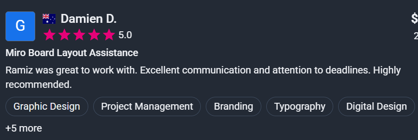 Client review screenshot